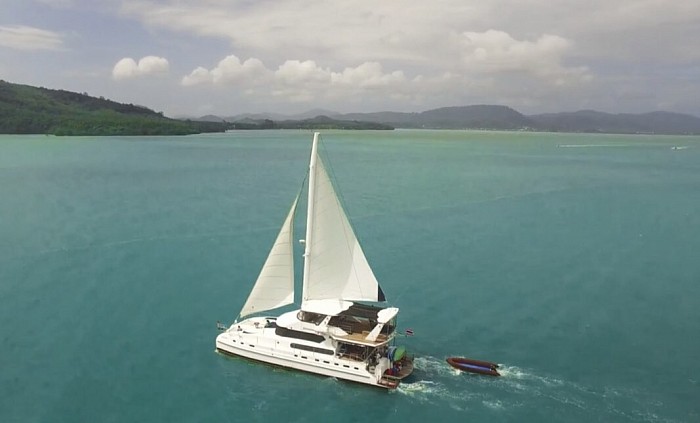 70 foot Sailing/Motor Cat, for charter in Phuket, Pangna Bay, Andaman Sea